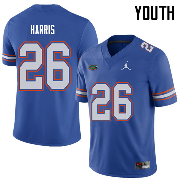 Jordan Brand Youth #26 Marcell Harris Florida Gators College Football Jerseys Sale-Royal - Click Image to Close